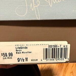 Life Stride Black Microfiber Heels